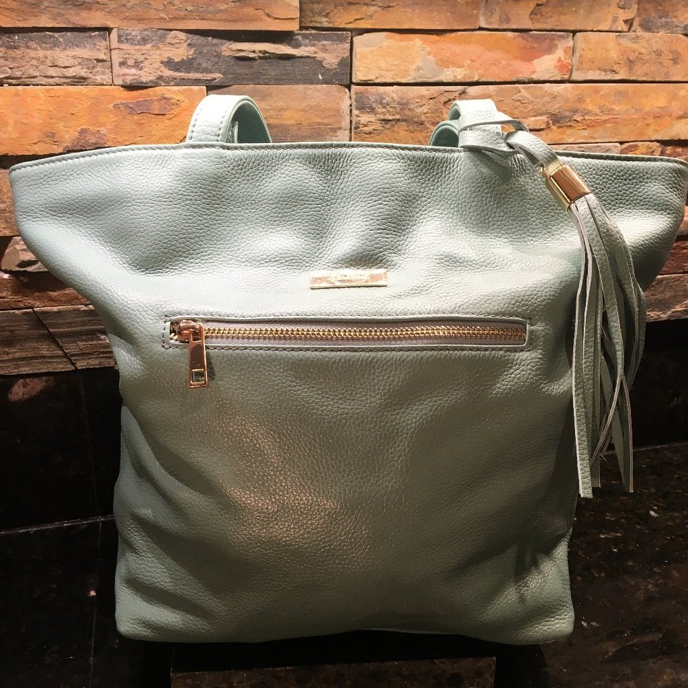 Onna Ehrlich Carrie Tote Sachel Handbag, Teal